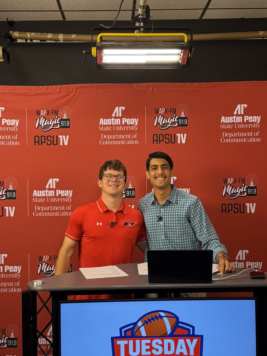 APSU_SportsNet's tweet photo. The first half of the semester was amazing and we’re just getting started.

From chatting it up with your favorite Govs athletes, hosting podcast episodes and even hitting the ice with APSU Hockey — we’ve been everywhere!

Let’s see what the rest of the ride has in store! 🚀 https://t.co/xFUmffTFEV