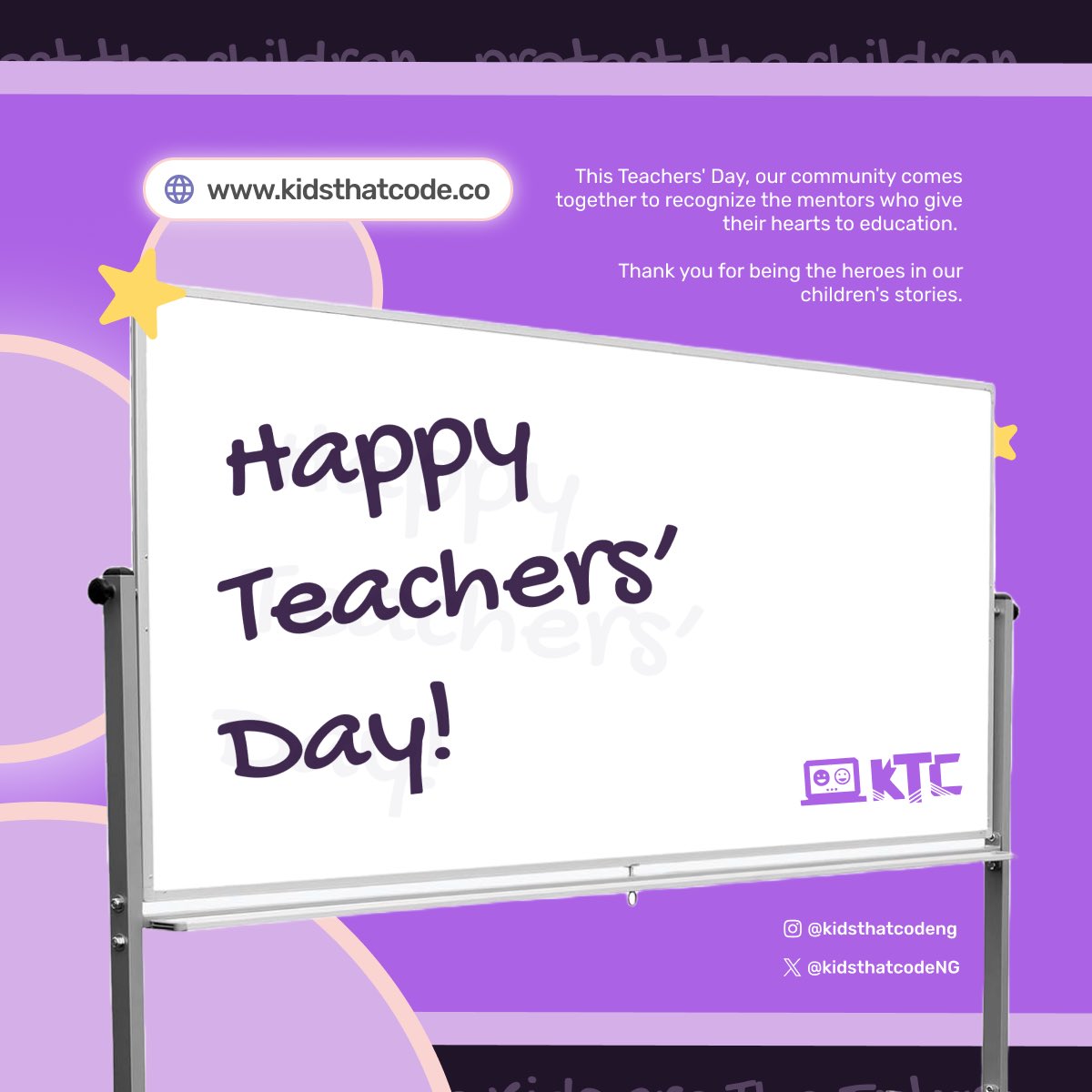 Happy teachers day to all the incredible teachers impacting kids all around the world! 🎉