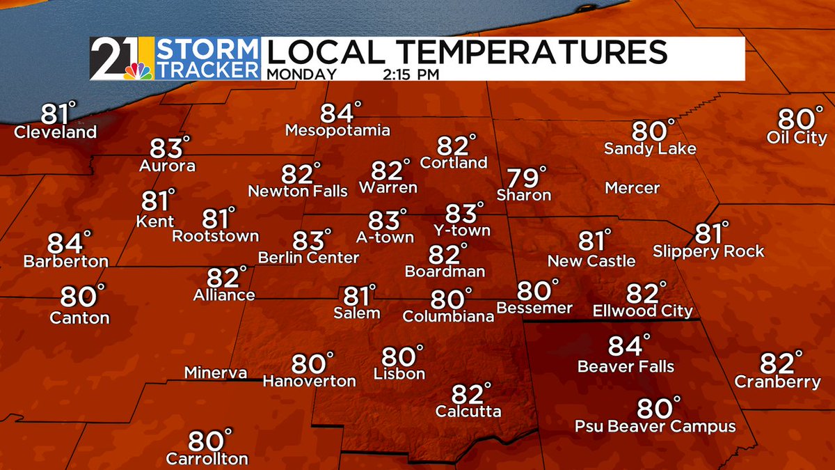 A look at current temperatures across the area. #ohwx #pawx #Youngstown