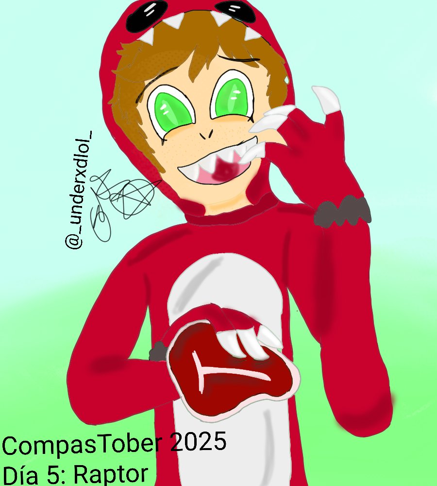 Ayer la App de dibujos no me dejó tener el dibujo listo, pero aquí seguimos con el #CompasTober2025 ahora con #Raptor seguimos con todo 💪🏻
