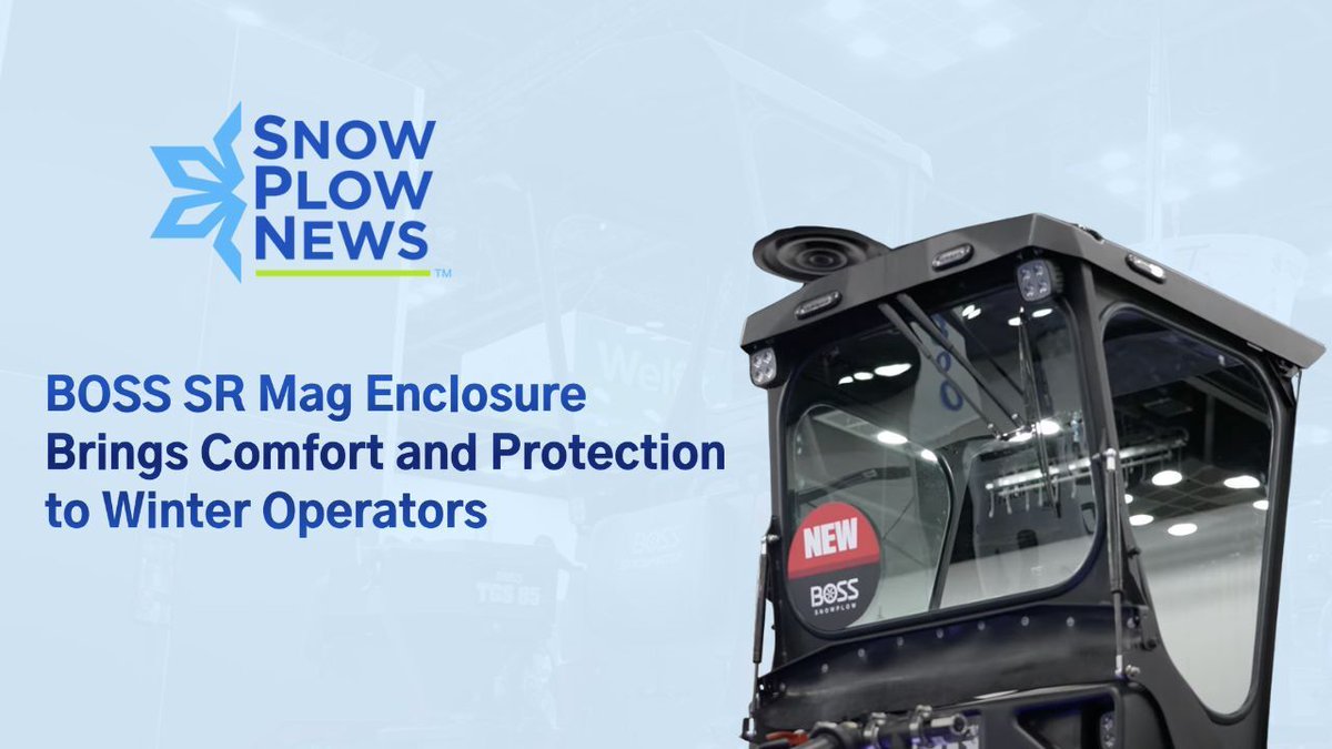 Boss's new SR Mag enclosure brings comfort and protection to winter operators. With three-sided tempered glass, a hard steel roof, and quick-fold design for transport, it keeps operators warm, out of the elements, and ready for work 

buff.ly/hxI6ivc