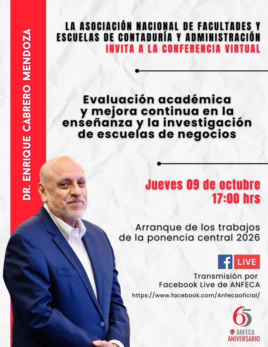 Los esperamos en la conferencia de arranque de los trabajos para el desarrollo de la ponencia central de la Asamblea de la ANFECA 2026.