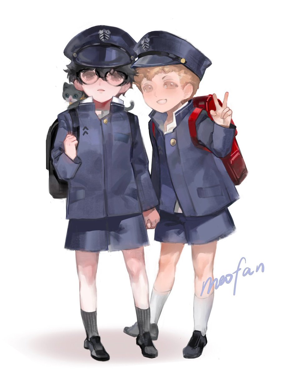 我们俩天下第一最最好！
#p5r #主龙 #RyujiSakamoto #RenAmamiya #fanart