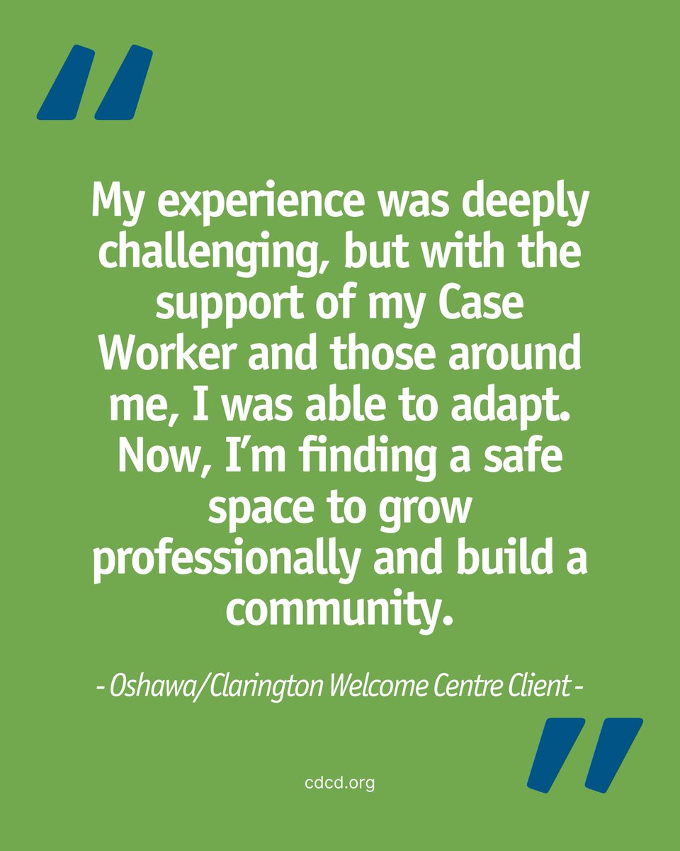 CDCDurham's tweet image. During our Oshawa/Clarington Welcoming Week, it reminded us that every immigration journey matters. And with the support of staff and those around them, our community is able to adapt, grow professionally, and build a safe space to thrive. 💚

#CDCD #Community #WelcomingWeek