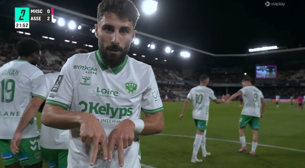 foet247europa's tweet image. Zuriko Davitashvili scored a brace as Saint-Étienne beat Montpellier 2-0. #MHSCASSE