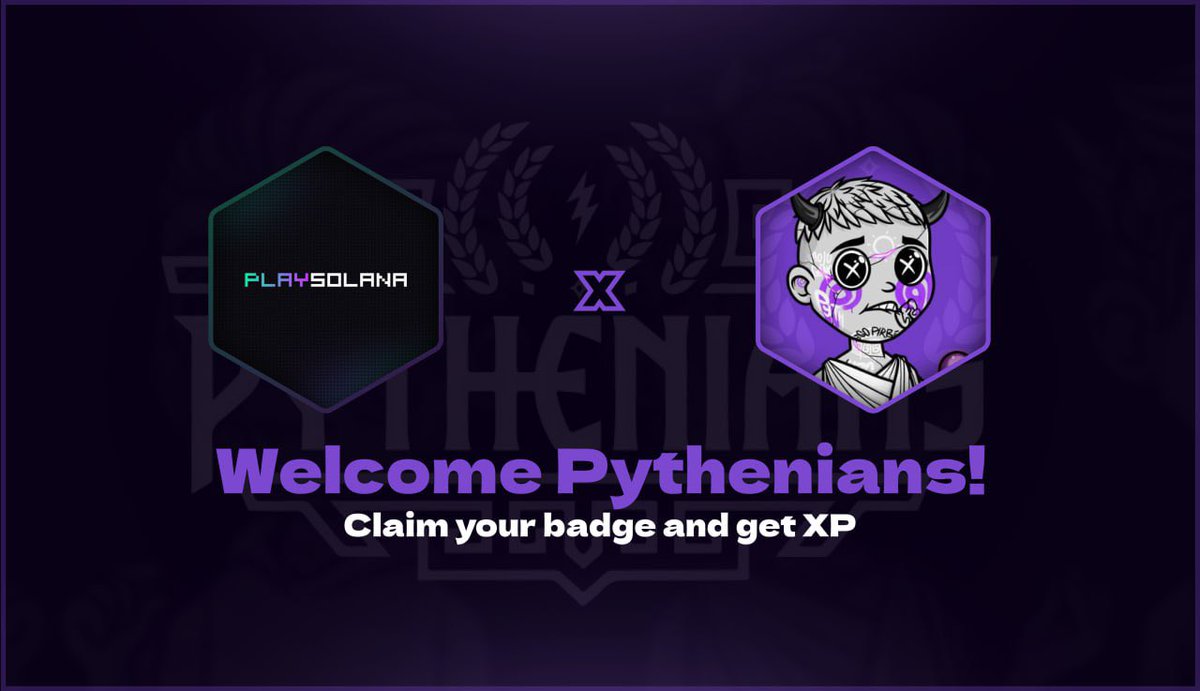 playsolana's tweet image. Congrats to all @PytheniansNFT holders.
You can now claim your Badge to start earning XP and secure your spot in the $PLAY airdrop.