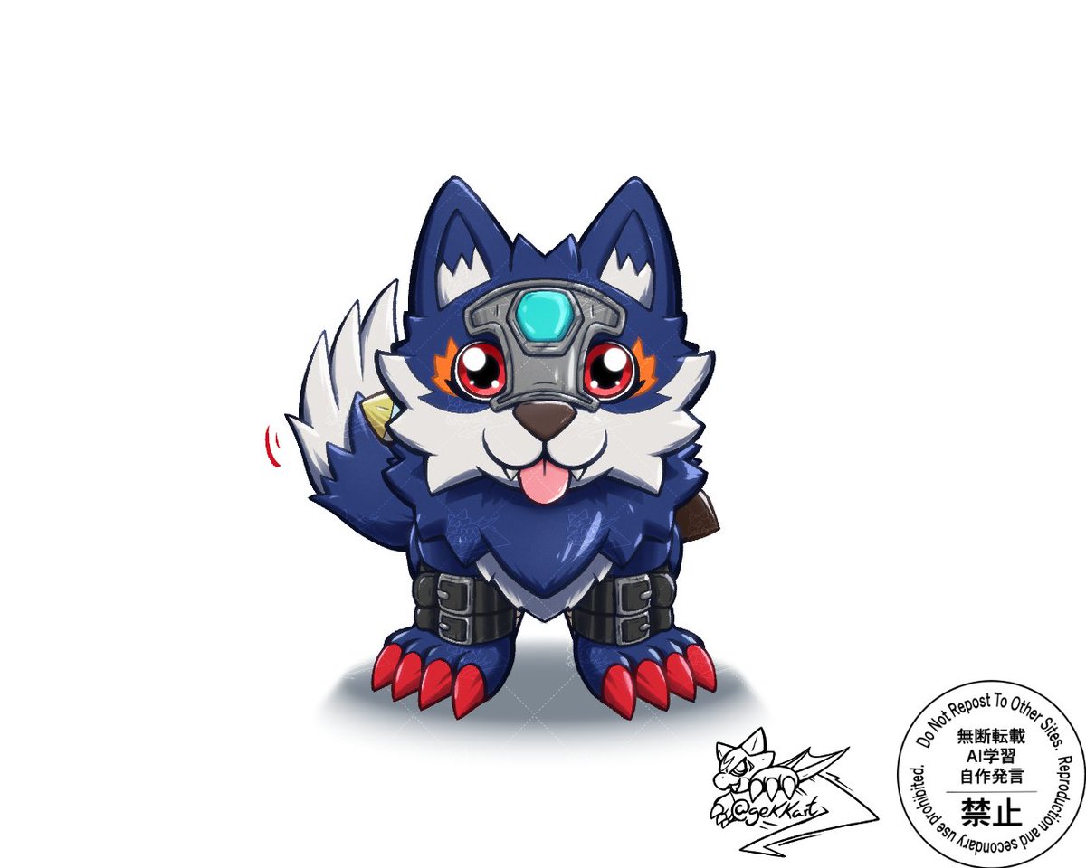 gekkart's tweet photo. Chibi CoMmiSsioN for @OriLp_ , chibi Loogamon OC
#Digimon #デジモン https://t.co/Bp6Kta6P1U