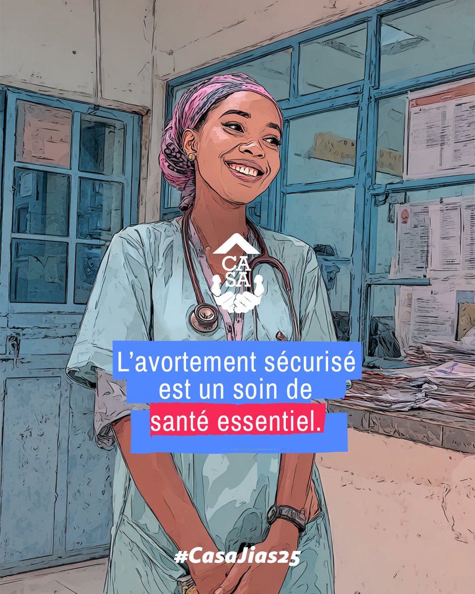 #CasaJias25 
#ASHumanitaire 
#ASencrise 
#28Septembre
#JusticeReproductive

<a href="/CentreOdas/">Centre ODAS</a> 

Reconnu par l’OMS, l’avortement sécurisé est un soin indispensable. La stigmatisation et la criminalisation coûtent des vies.