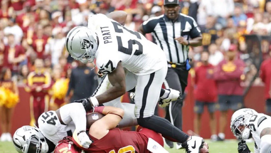 The #Raiders have released veteran LB Germaine Pratt, who started the first four games and recorded 25 tackles but didn’t travel with the team this week to Indy and is now being cut. 