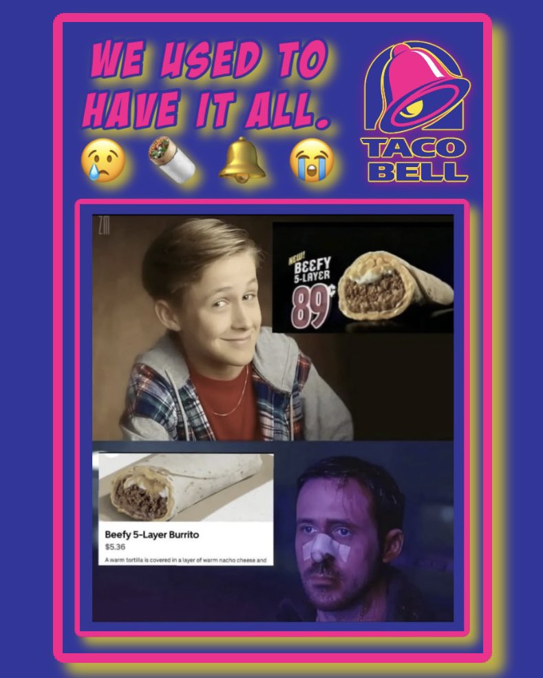 We Used To Have It All…

😢 🌯 🔔 😭