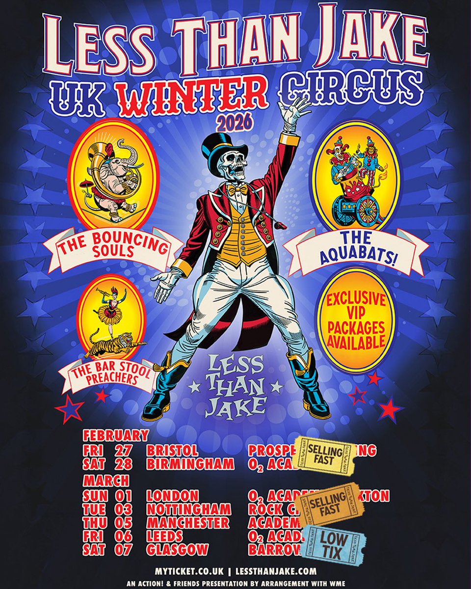 LessThanJake's tweet image. Did you know you can get up close and personal with us at the UK WINTER CIRCUS TOUR? VIP packages are LIMITED and available now! myticket.co.uk/artists/less-t…