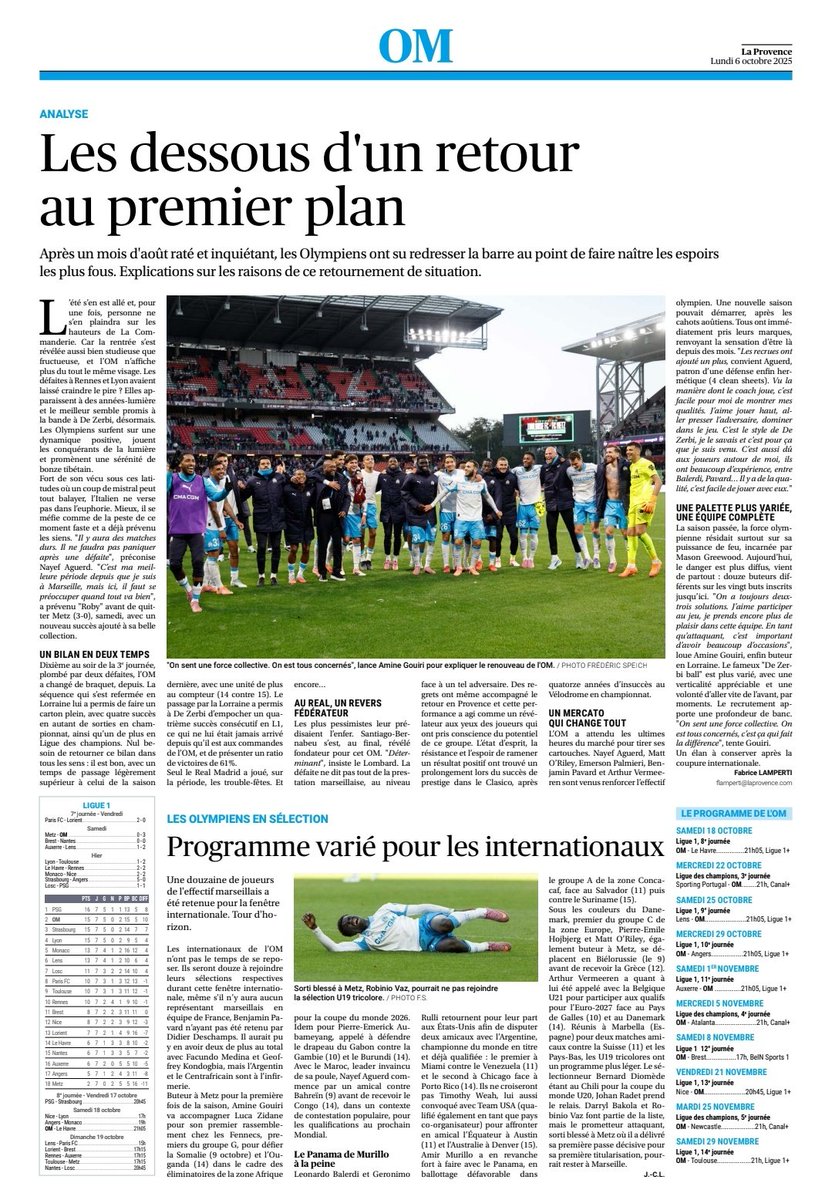 JonSnowwww's tweet image. L&apos;article de LaProvence du jour
#TeamOM #FCMOM