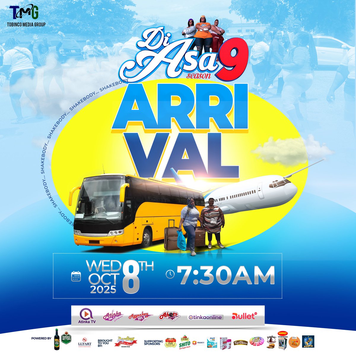 The journey begins!

From across Ghana, our bold and beautiful Di Asa queens are arriving to kick off Season 9 in grand style! 💃💼

Be ready, it all starts Wednesday, Oct 8th at 7:30 AM!

Powered by Kumasi Bitters

#DiAsaSeason9 #TMG #ShakeBody #DiAsaS9 #KumasiBitters