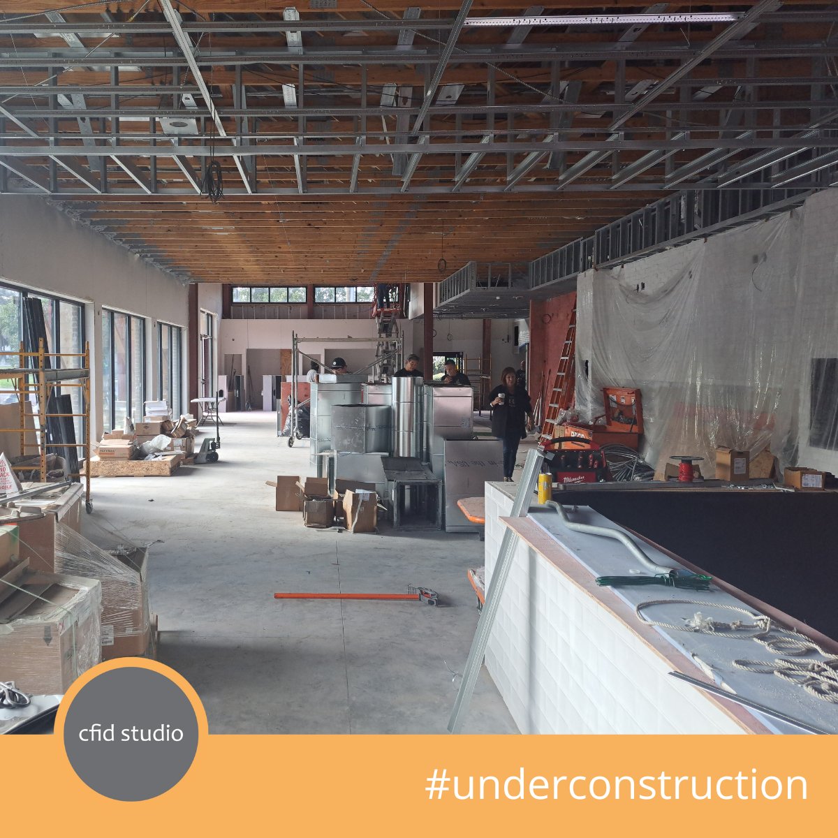Excited to see finishes start going in for this restaurant project in Florida. #restaurantdesign #hospitalitydesign