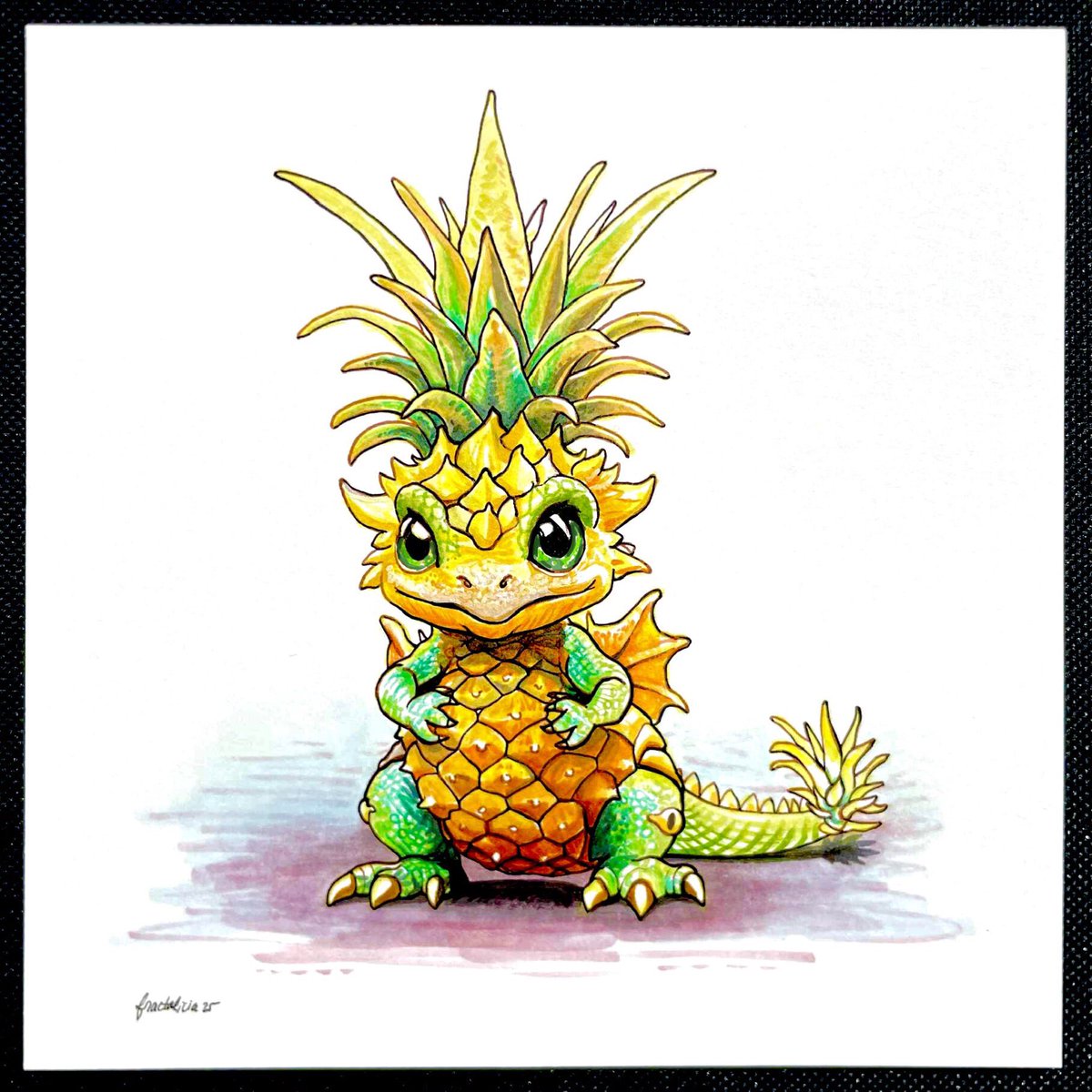 “Piñamander”
Original Illustration 
5.5x5.5  inches 
Inks on Smooth Bristol paper
Inktober 2025 4/31
🦖🍍
Part of Creative Chaos
MINT 1/1s now:
fractalvisions.io/mint/creative-…