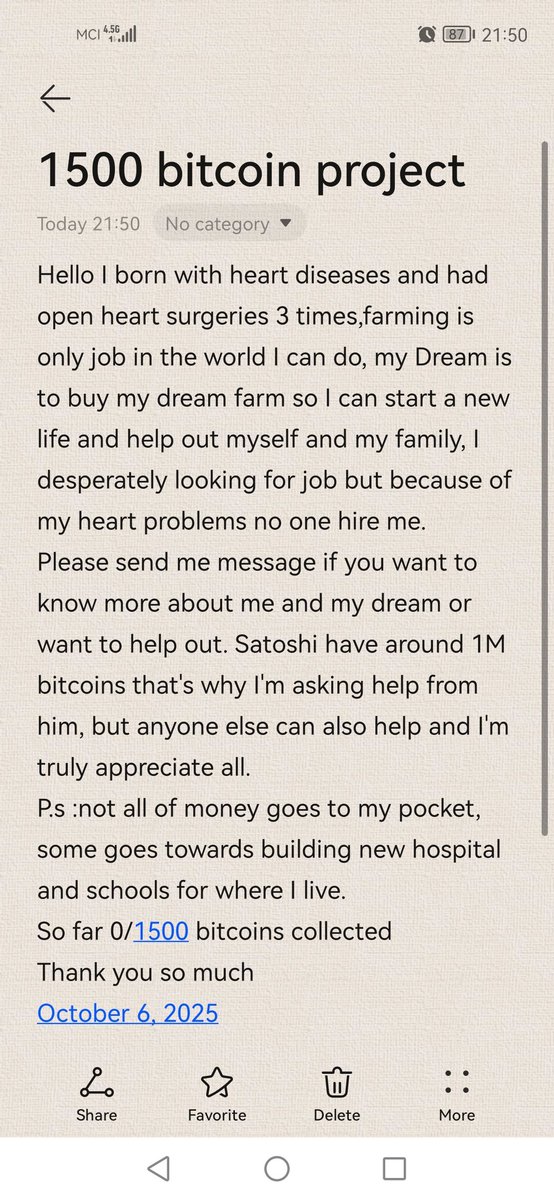satoshi_blessme's tweet image. Day 213 of asking #Satoshi  or team behind developing #Bitcoin to please donate me 1500 bitcoins For more info Dm me
BTC:
bc1qgda524y5ftmmn70emu40jkny26n0uzmcvg64nn

#SatoshiNakamoto #EEUU #TeachersDay #tanieczgwiazdami #ohmpawat 
#amici25 #dissolution #DELTARUNE #FortPeat
