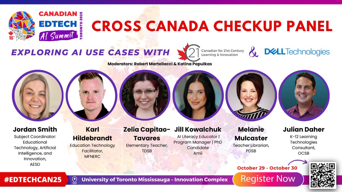MindShareLearn's tweet image. 🎙️ Meet the panelists at our 16th Canadian Edtech summit! Moderated by Robert Martellacci &amp;amp; Katina Papulkas
🎟️ Reserve your spot now: 
@ summit.canamedtechalliance.com
📍 October 29–30 | University of Toronto Mississauga
#FutureOfLearning #EdTechCAN25 @MindShareLearn @DELLTech