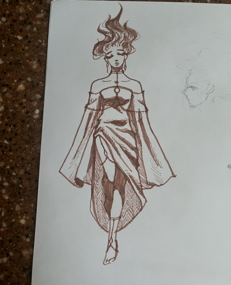 Pt 4/? of things from my old sketchbooks hehe 

I don’t remember already, i think i wanted to make a character that would seem very light, like genie???

#sketch #smallartist #artmoots