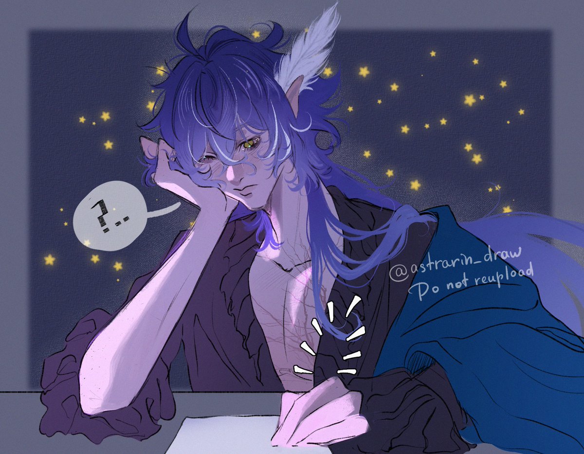 #Flinstober day 5+6: on a work duty + shhh (i don't think that i get it right but i just wanted to draw tired/sleepy Flins with paperwork...) 

#GenshinImpact #Flins #inctober