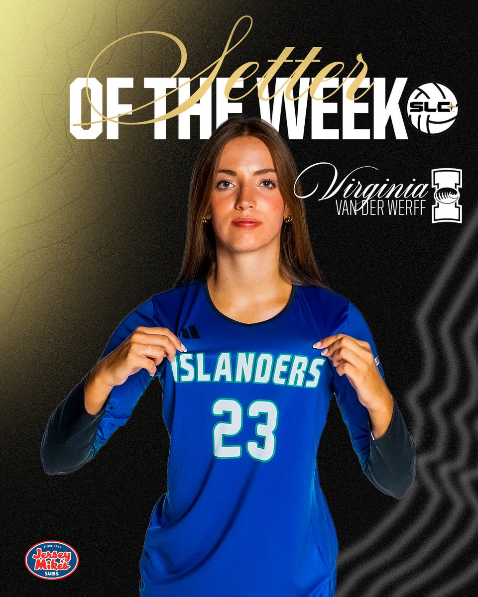 ORCHESTRATING THE OFFENSE

Congratulations to Virginia Van der Werff of <a href="/IslandersVB/">Islanders Volleyball</a>, now a third-time SLC Volleyball Setter of the Week this season!!