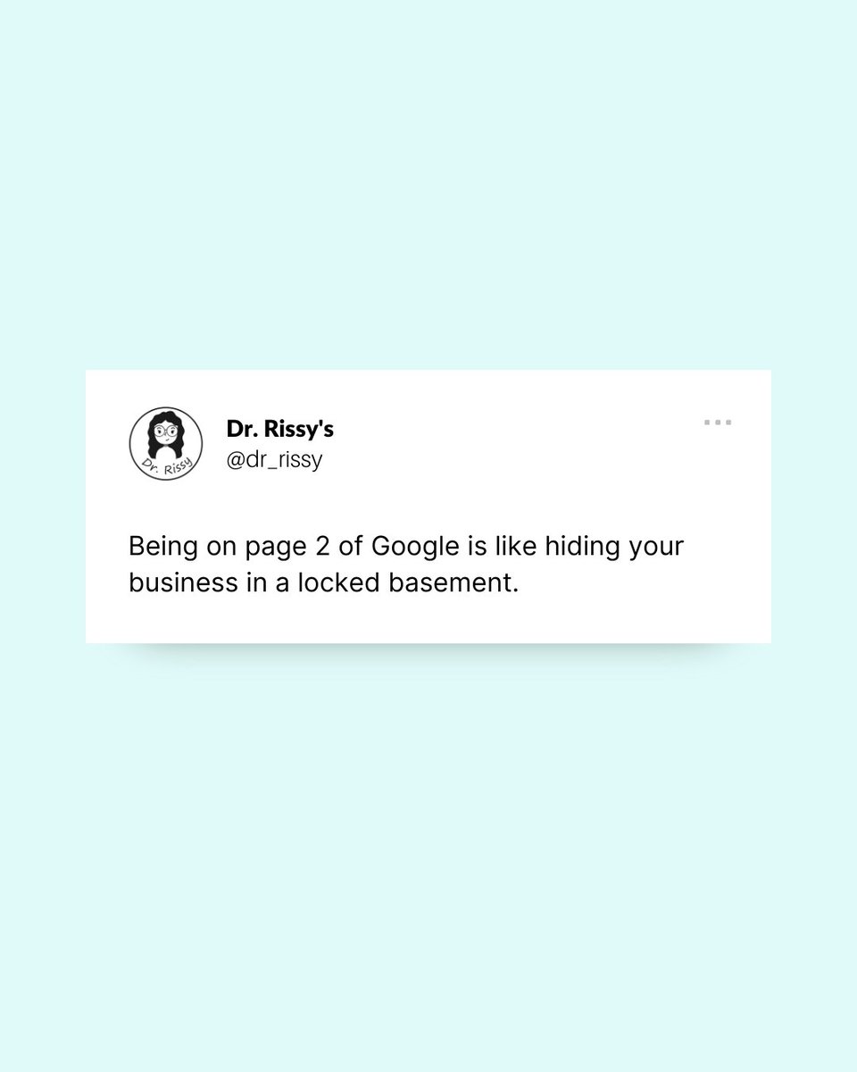 Dr_Rissy's tweet image. Being on page 2 of Google is like hiding your business in a locked basement. 🕵️‍♀️

We do SEO-focused blogging and optimization so your audience actually finds you.

#DrRissy #SEOguru #getnoticed #optimize #contactustoday