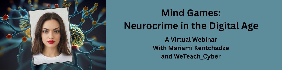 weteachcs's tweet image. Join us October 6 for &quot;Mind Games: Neurocrime in the Digital Age&quot; and explore the evolving risks and security challenges associated with neurotechnology and neural interfaces as cybercriminals increasingly target cognitive systems.

Register: buff.ly/51hypdc