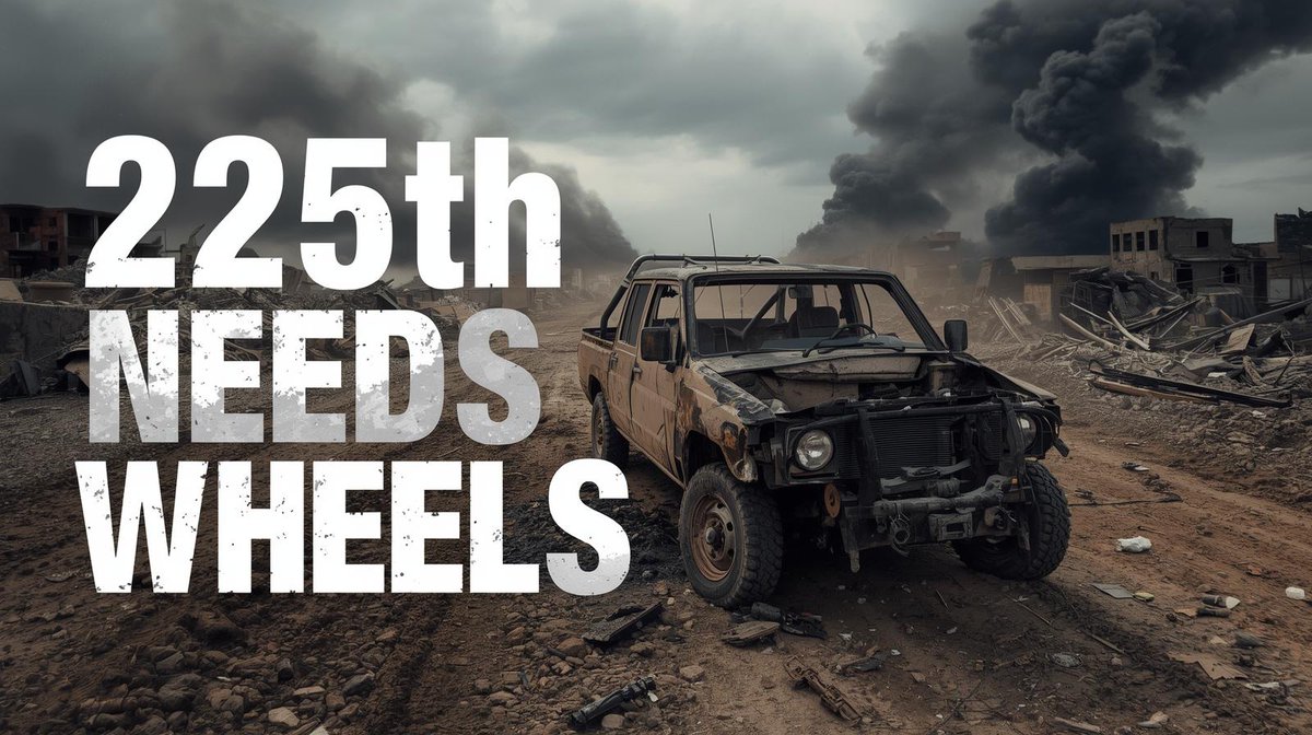 ‼️ Still urgent tonight

The 225th lost their vehicles and without mobility, there’s no safety, no supplies, no mission.

Let’s help them get back on the road 💪 Goal: €2,300
Every single euro matters

👉 PP in thread

#SupportUkraine #DonateNow #FellaCircle