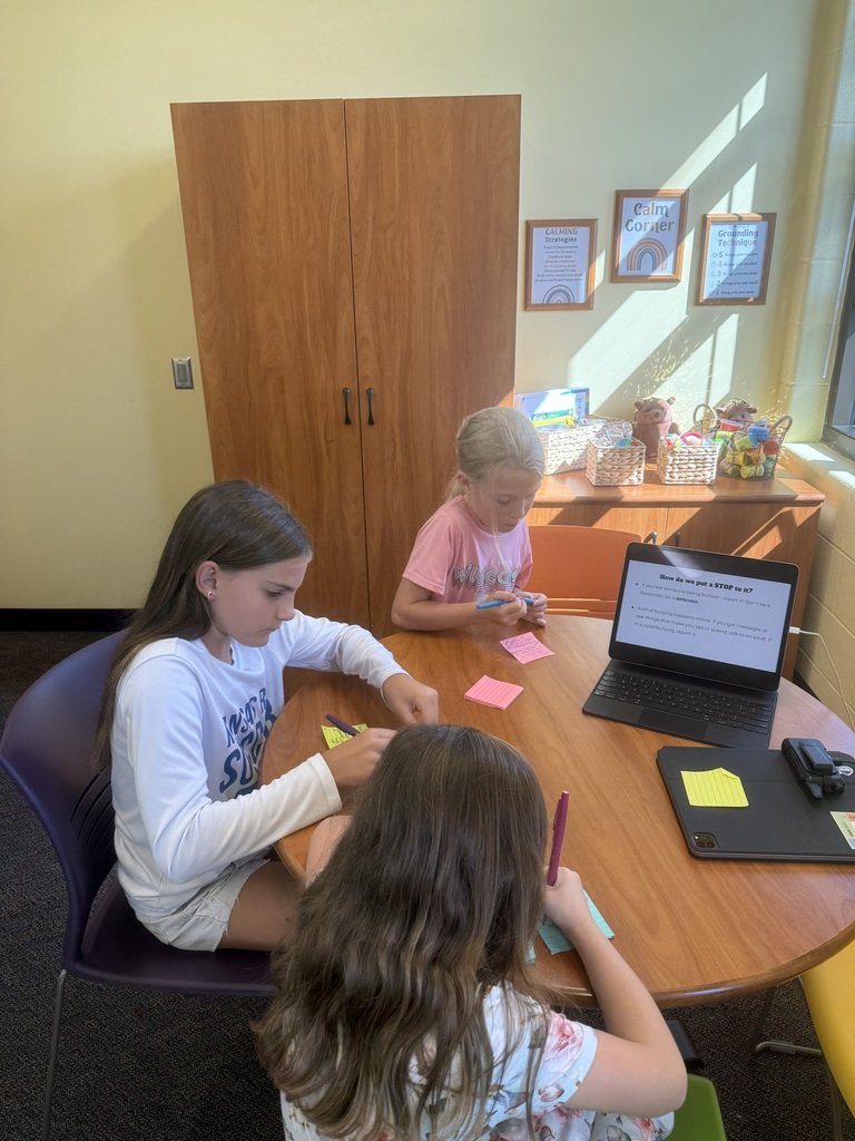 Thank you to the girls who worked so hard on the Bully 
Prevention Month presentation for the whole school!