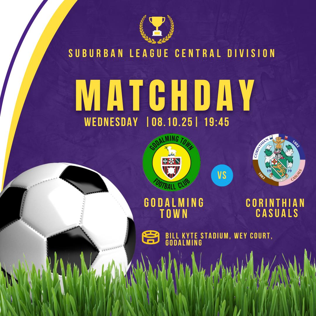 GodalmingTown's tweet photo. Next Up For The U23s ⚽️:
Wednesday night under the lights
We welcome @CorinthianCas Development team to The Bill Kyte Stadium. Kick off is 7:45pm. COYGs. https://t.co/s3eYV36seV
