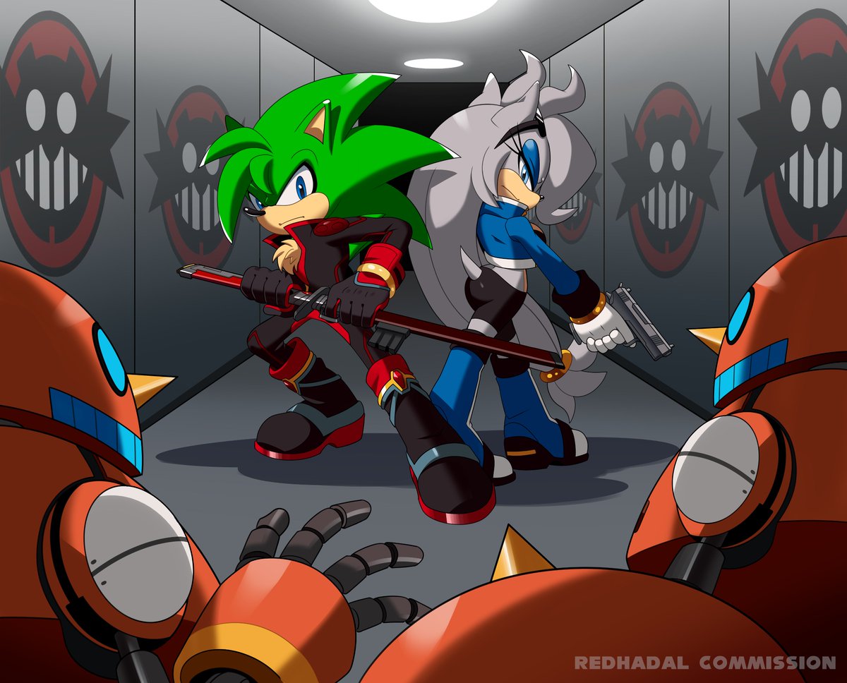 Comm done for <a href="/CliffNoirX329/">CliffNoirX329</a> , thank you! 💚🤖🩶