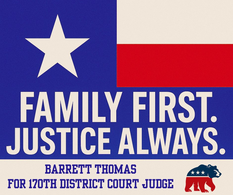 Barrett Thomas for 170th District Court Judge tweet media