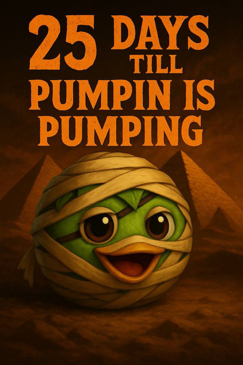 PumpinPF's tweet photo. 25 Days till halloween

Waiting for @pumpdotfun to tweet their companion $pumpin nearer the time https://t.co/nddr8BleCk