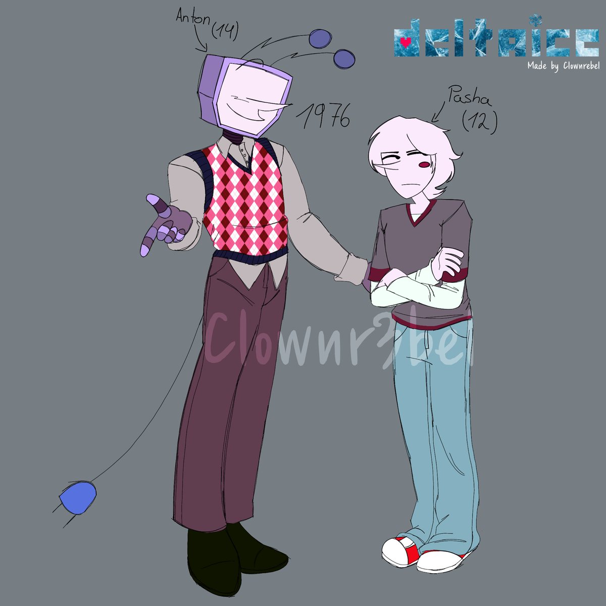 I had to draw them as Kids, i mean they started figure skating when they were 11-13
#DELTARUNE #DeltaiceAu #tennaDeltarune #DeltaicePasha #DeltaiceTenna