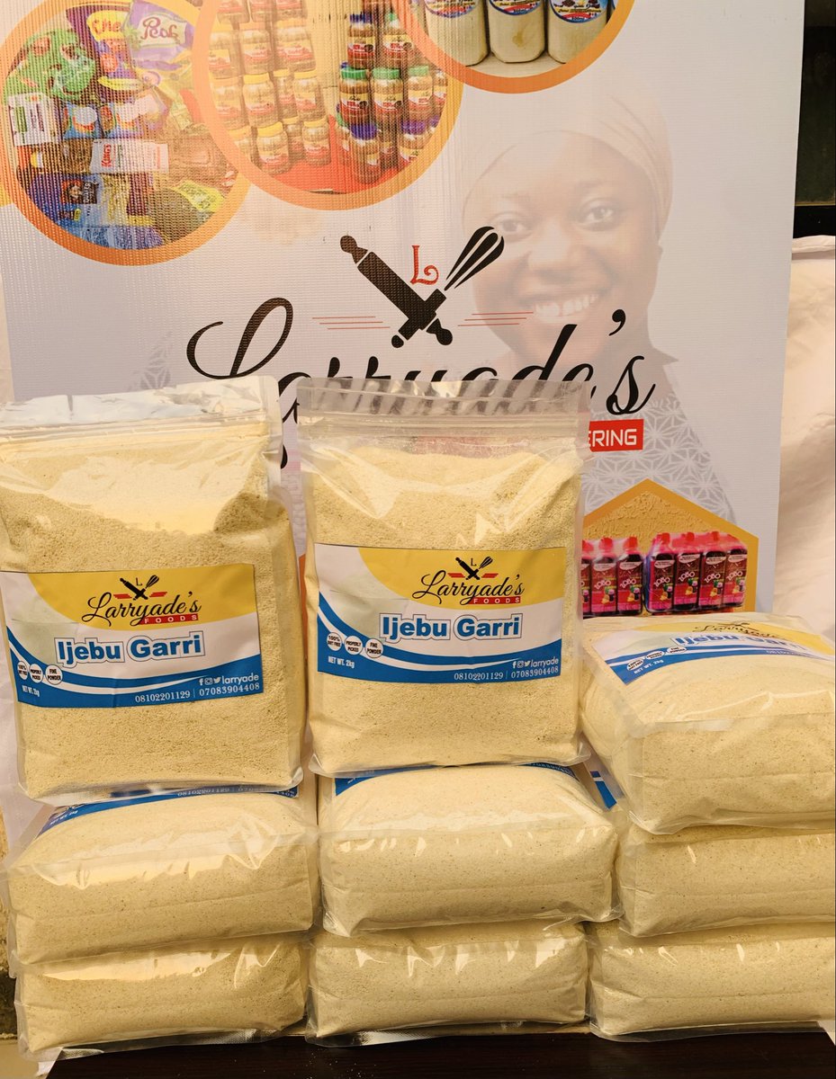 Get Your Garri ljebu Today!

Stock up on our premium Garri ljebu in bulk or retail, perfect for:
Events &amp; Parties
Unique Souvenirs
Personal Snacking

Price: 2kg is 2,500

Location: Lagos, Nigeria

Nationwide Delivery Available!

Order now: DM us!

Please retweet. Thank you