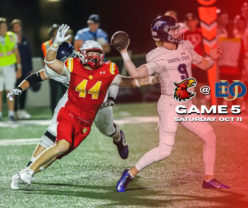 Week 5: Road Game ✈️🏈
🆚Eastern Oregon University 
📅Saturday, October 11
⏰1:00pm
📍La Grande, Oregon
🏟️Community Stadium