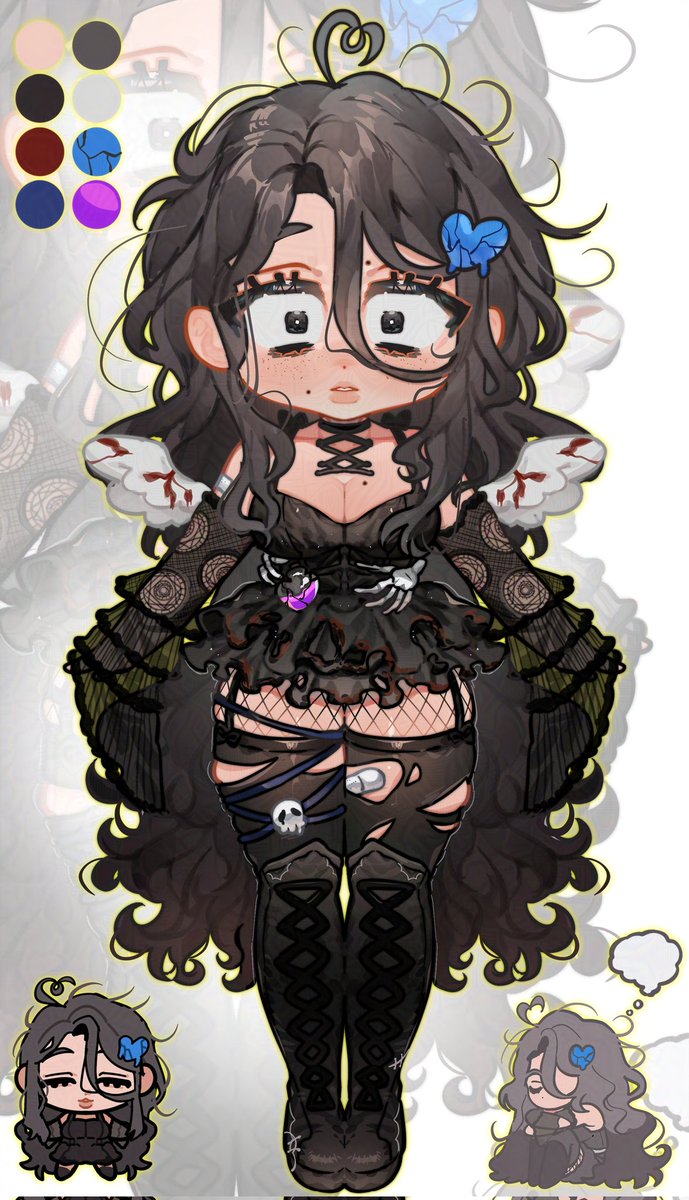 H-hello...nice to meet you...I'm Nøa 😵‍💫 #Vtubers 
I'm an Unknown Creature &amp; A Girlfailure 💙
I'm bad at everything... but I enjoy doing occult magic 🕯 and I can travel through technology 🔮
I hope you can grow to love a cursed being like me 🥺 #NoaArts