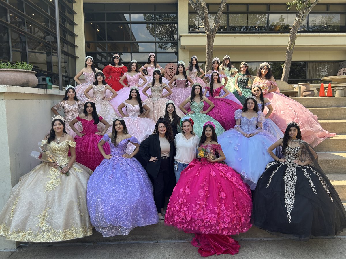 Celebrating #DallasISDHispaicHeritage: Trinidad "Trini" Garza Early College  High School held Quinceanera Dress Day to give students the chance to step  back into their gowns and celebrate a cultural milestone!
