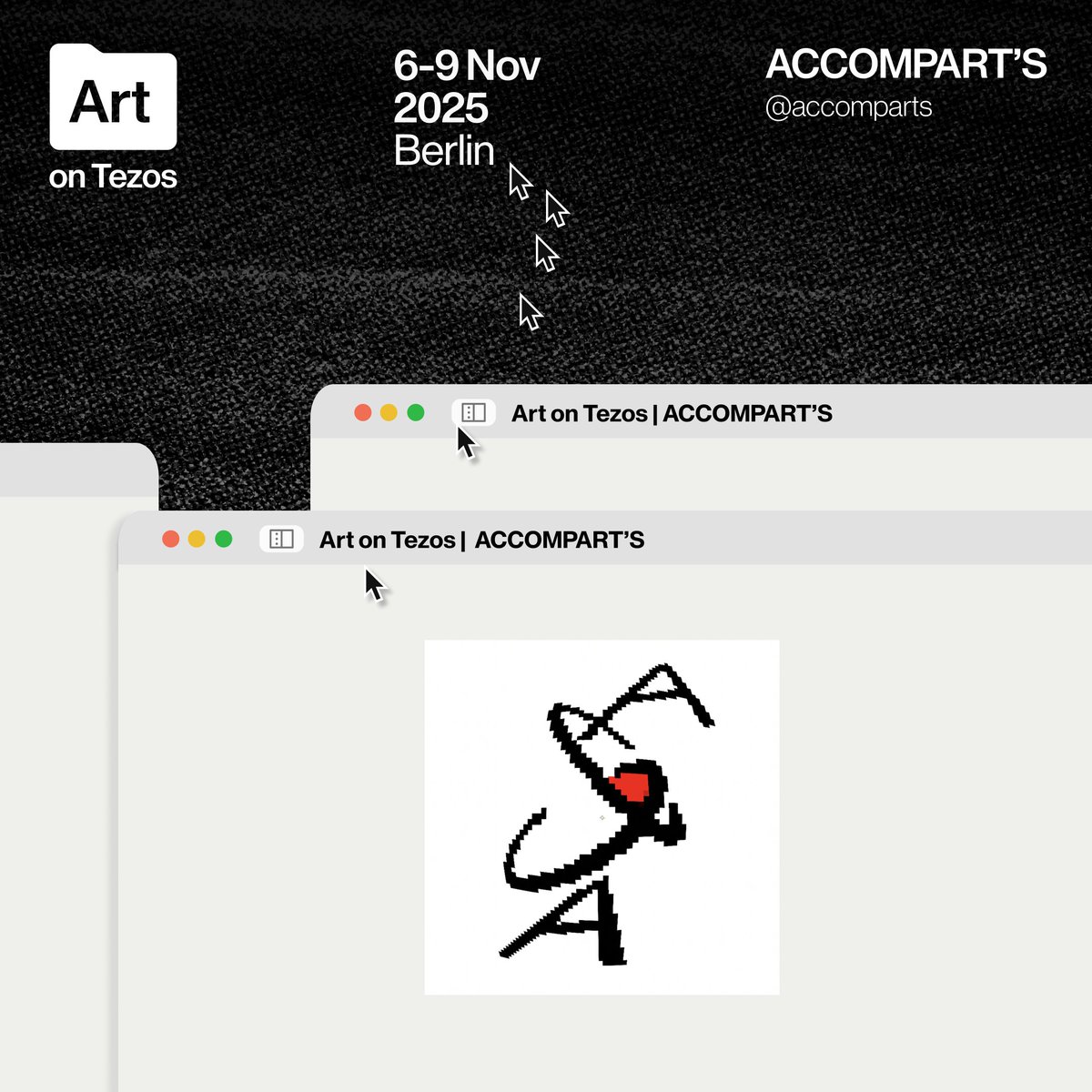 What happens when the auction model meets Web3 culture?

<a href="/accomparts/">𝘼𝘾𝘾𝙊𝙈𝙋𝘼𝙍𝙏'𝙎</a> is building the bridge - curating the next era of digital and computer art.

Exhibiting soon at Art on Tezos: Berlin

🧵 ↓