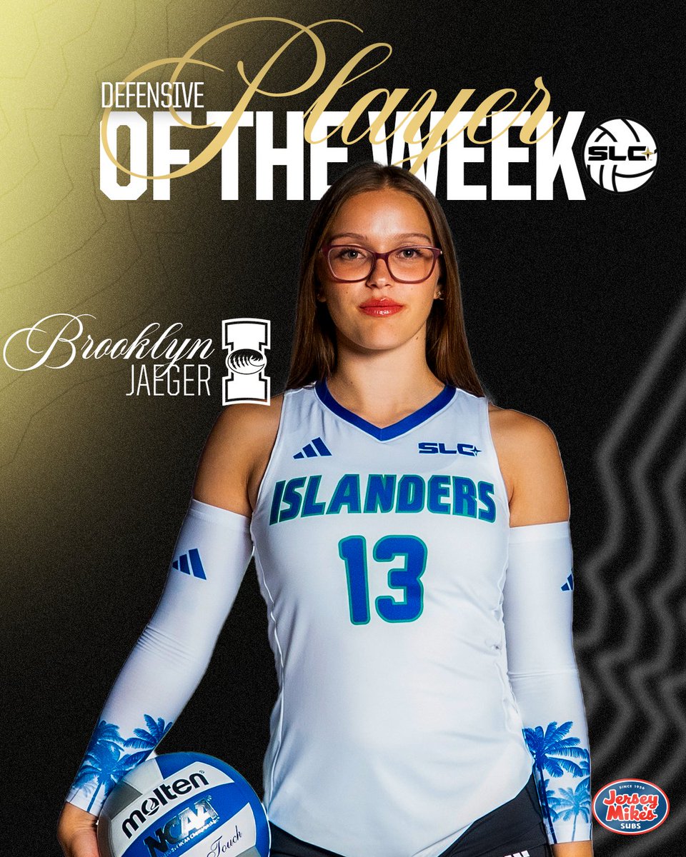 DEFENSIVE ANCHOR

For the second time this season, congratulations to Brooklyn Jaeger of <a href="/IslandersVB/">Islanders Volleyball</a>, your <a href="/jerseymikes/">Jersey Mike's Subs</a> SLC Volleyball Defensive Player of the Week!!
