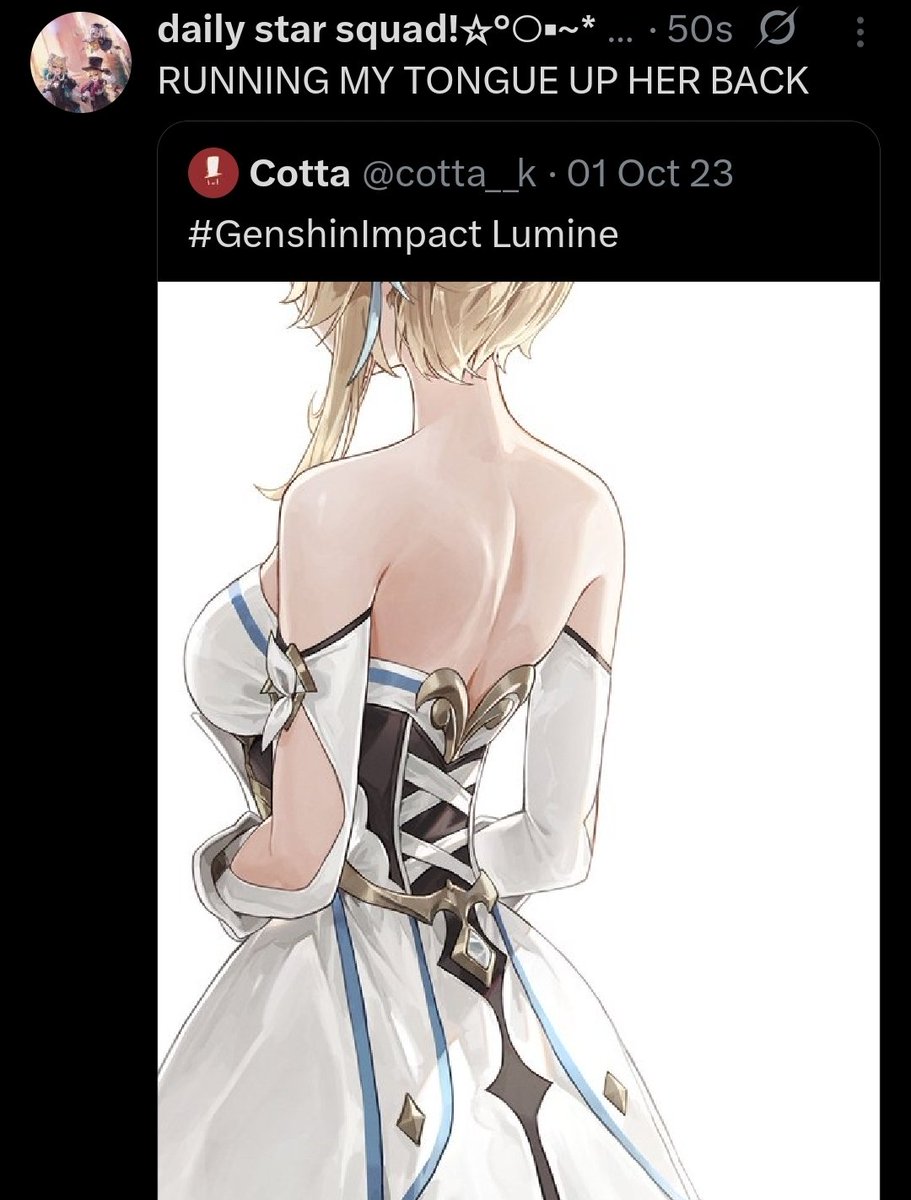 Bro chill we get it you wanna lick her back