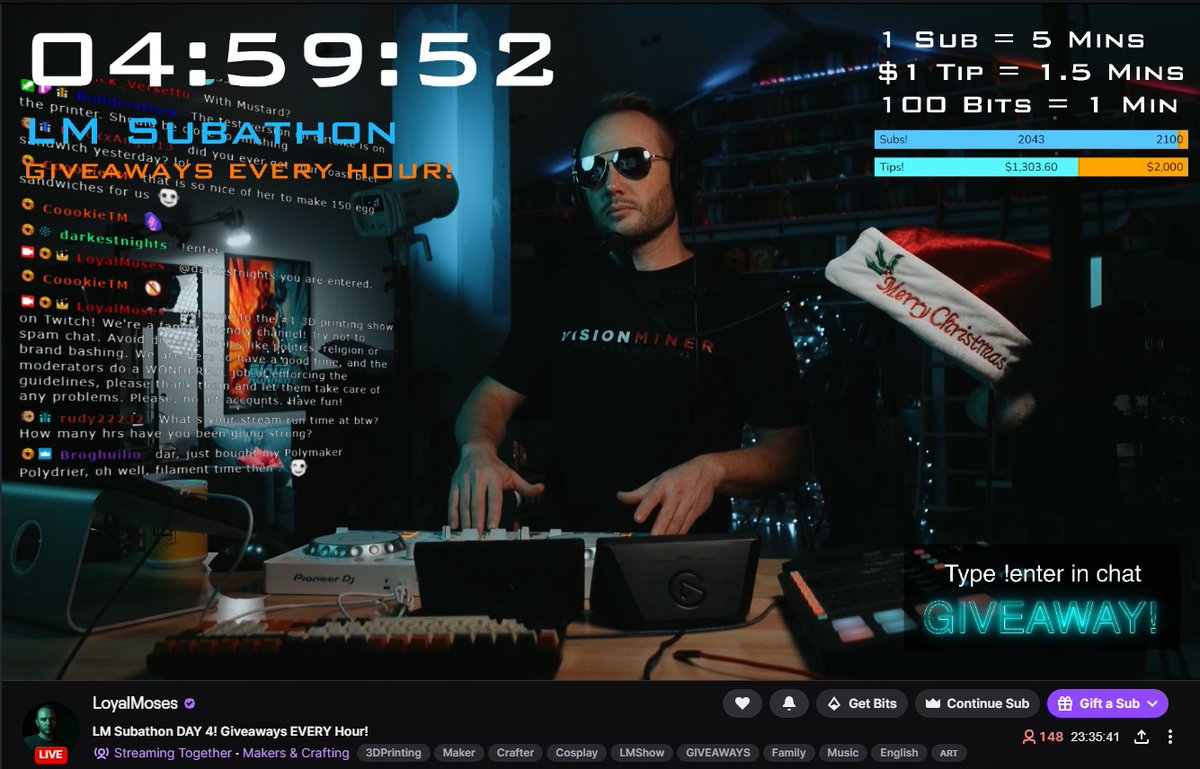Levistras's tweet photo. Watching the #1 3D Printing Show on twitch over at https://t.co/nhMq2GBgnL, Live.. Laugh.. Print?
@loyalmoses https://t.co/2MbafEhIFB