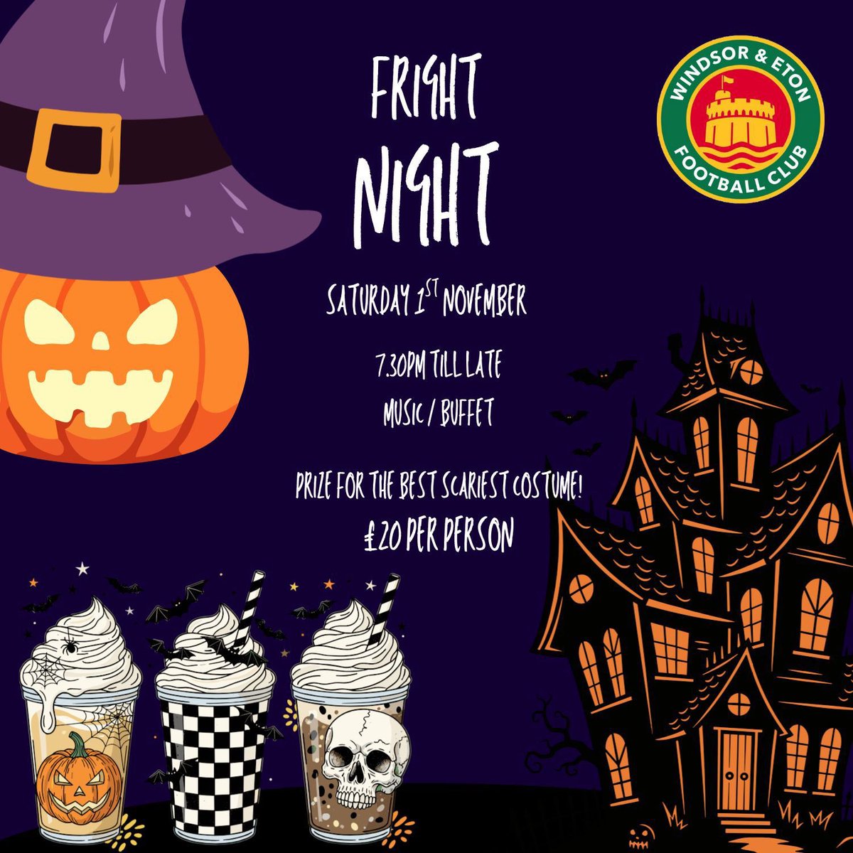 If you are looking for a Halloween event we have one for you! Email: bookings@wefc.co.uk for details.