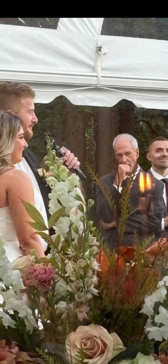 Pops had just checked the Yankees score mid wedding and his facial expression is unbelievable. My friend saw him check it and from then on his night was just shattered. We still believe though, Go Yanks