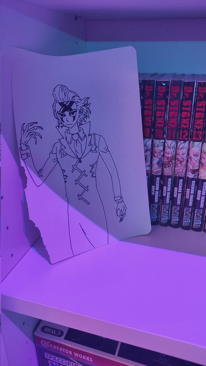 ✏️🎨 Dibuixos que et regalen alumnes i fan molta il·lusió. Cap a l'estanteria friki! Gràcies Paula D. 🥰

#čapekmaker #manga #drstone #vilafranca