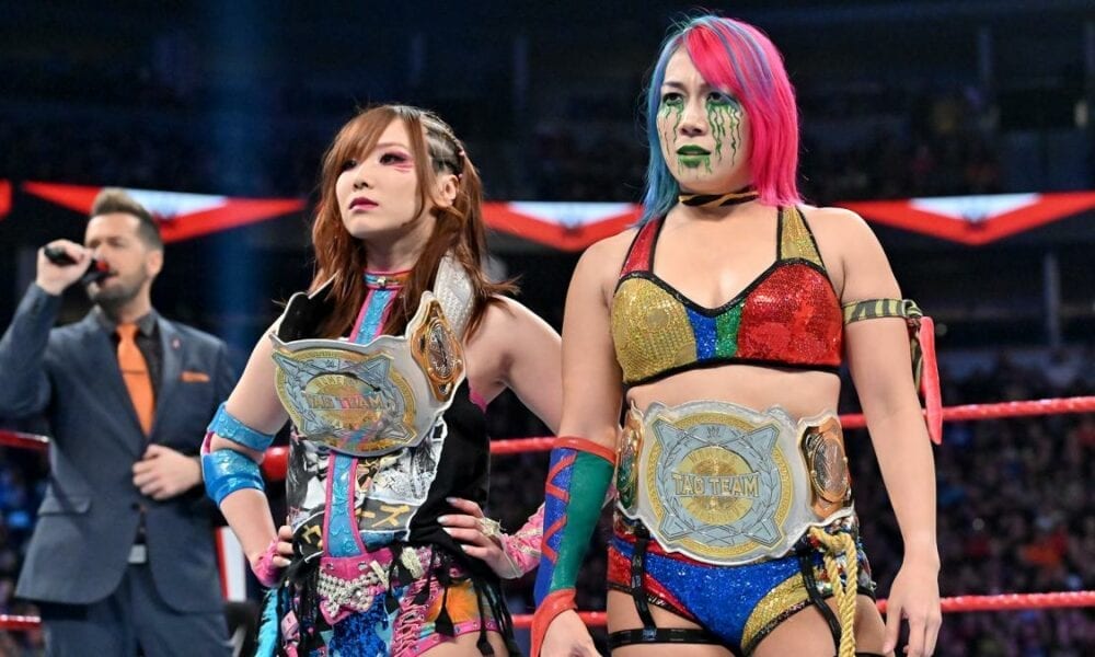 AsukaEnforcer's tweet image. 6 years ago, Asuka and Kairi, the Kabuki Warriors won the tag team titles starting there historic 180 days reign.
Forever the Greatest Tag Team of all time.💪🎭🪭🏴☠️🌊
#Asuka #KairiSane #KabukiWarriors