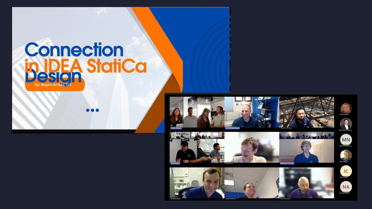 CompStructural's tweet image. Big thanks to Nayeli Arriola for organizing an outstanding Lunch &amp;amp; Learn session on Connection in IDEA StatiCA Design. We truly appreciate opportunities to come together, share knowledge, and grow as a team!
