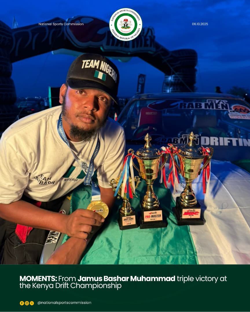 whitenigerian's tweet image. Team Nigeria won the East African Drift Championship 2025! Congratulations @jaybash10 🇳🇬🎉