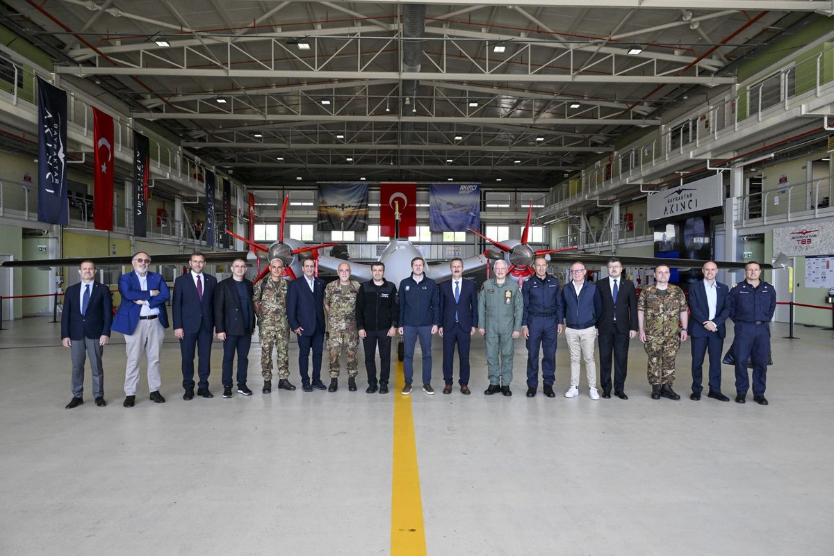 The Italian high-level delegation attended test flights of TB3, Akinci nd Kizielma. 
With LBA Systems JV and cooperation among Italy-Turkey on the UAV. I think that in the near future the TB3 can be the new embarket UAV for the Navy, Kizielma LW and Akinci heavy UAV for Air Force