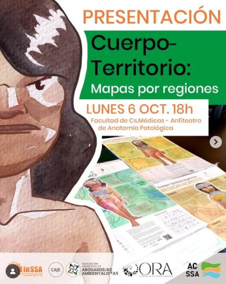 📣HOY!!! 6 de octubre a las 18 h. PRESENTACIÓN MAPAS CUERPO TERRITORIO 🌍POR REGIONES

Los posters son resultado de talleres desarrollados entre 2023 y 2025 en distintas localidades de Argentina .

Seguila desde el canal del InSSA:

youtube.com/live/53K5Uxhpb…

<a href="/SaludSAmbiental/">Salud Socioambiental</a>