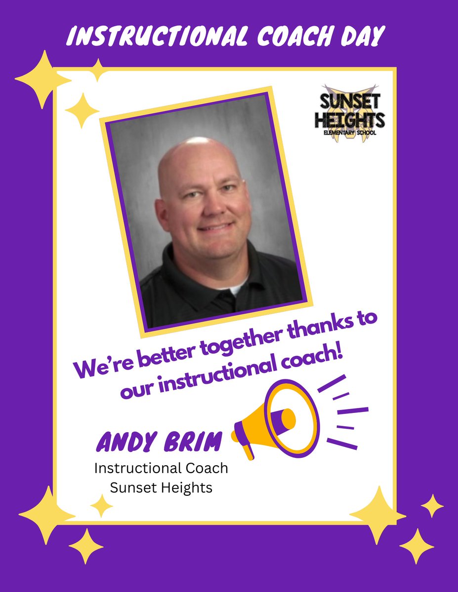 Today is Instructional Coaches Day! It’s an opportunity to recognize the people who take time to support individual development throughout our schools. 🙌

Thank you, Andy Brim, for all that you do!